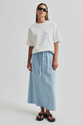 Irvin Denim Skirt - Light Blue Denim