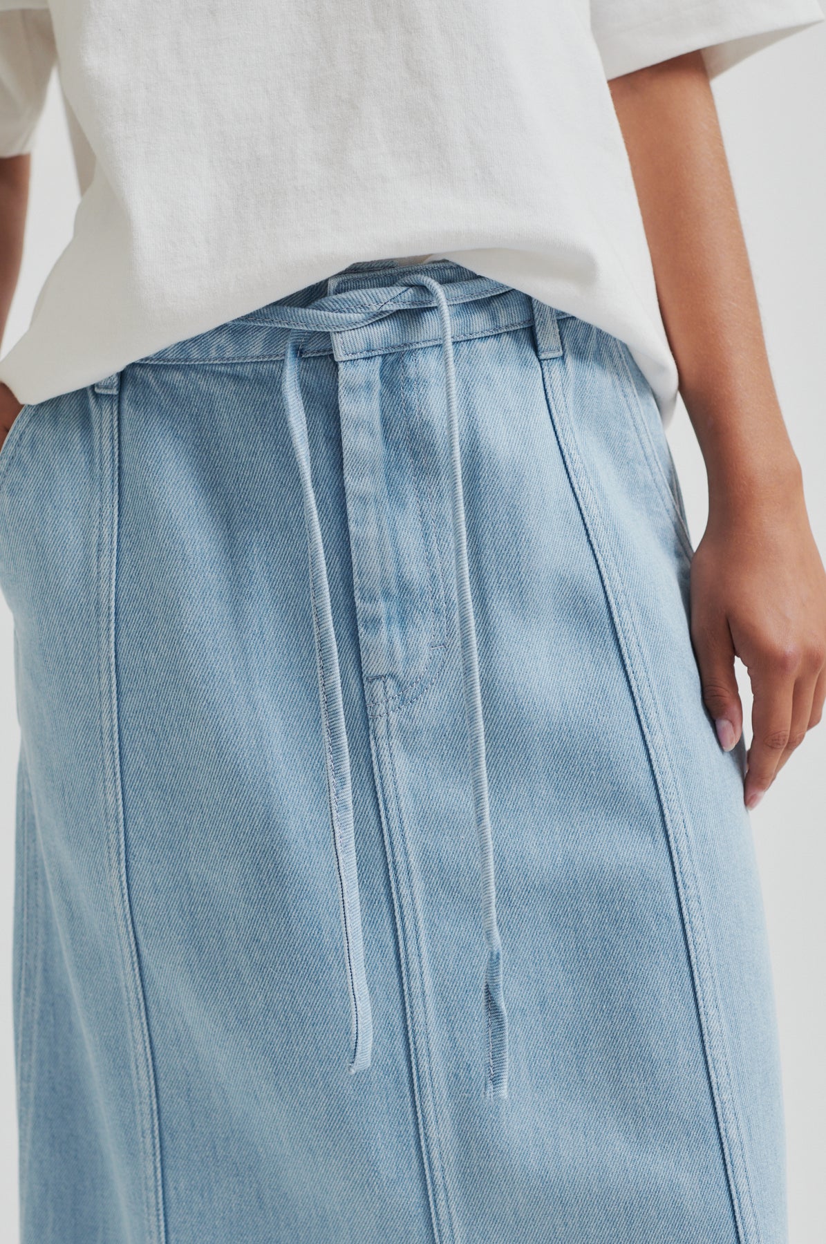 Irvin Denim Skirt - Light Blue Denim