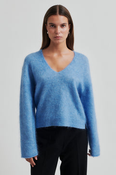 Camryn Knit V-Neck - Marina