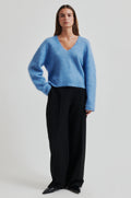 Camryn Knit V-Neck - Marina