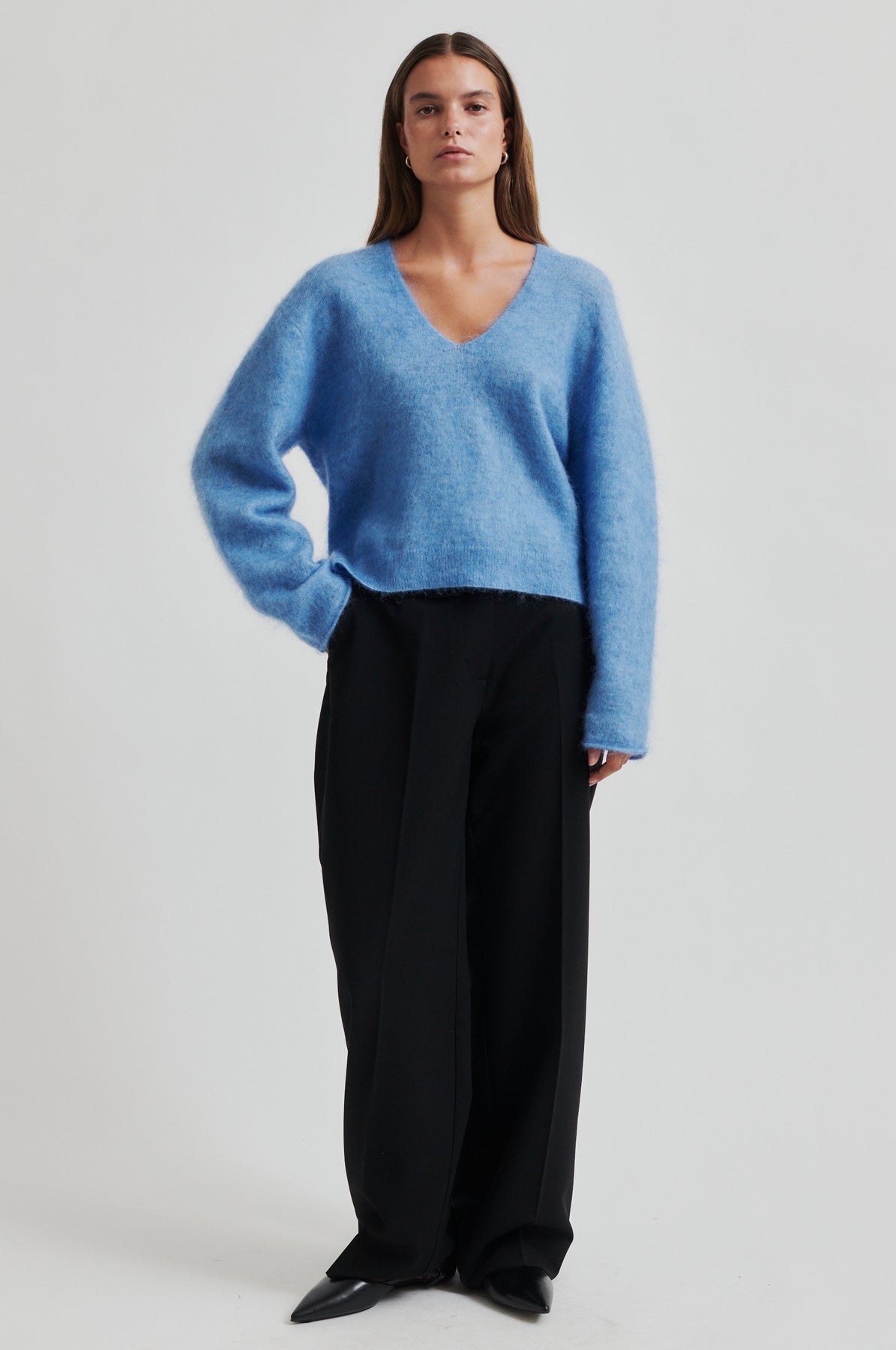 Camryn Knit V-Neck - Marina