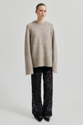 Roy Knit Raglan O-Neck - Beige Melange