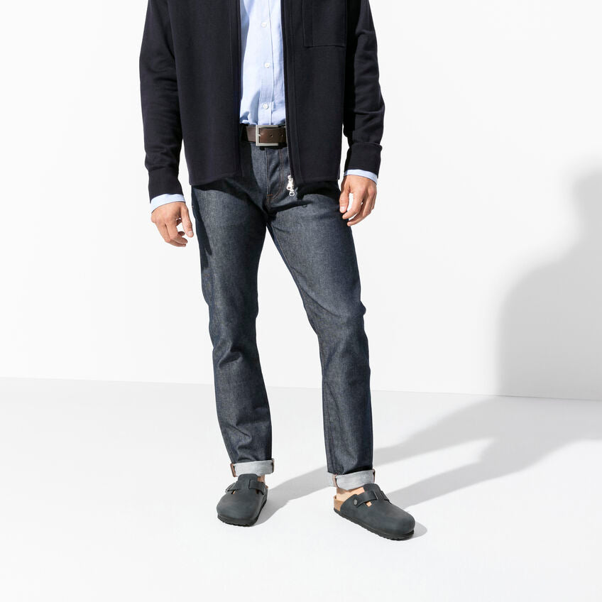 Boston Oiled Leather Regular - Svart