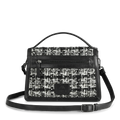 Tori Crossbody Bag Tweed Mix - Black W/Black+White