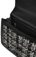 Tori Crossbody Bag Tweed Mix - Black W/Black+White