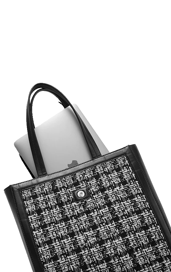 Lola Shopper Tweed Mix - Black W/Black+Offwhite