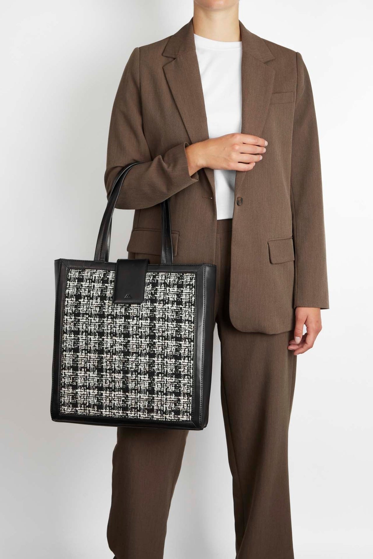 Lola Shopper Tweed Mix - Black W/Black+Offwhite