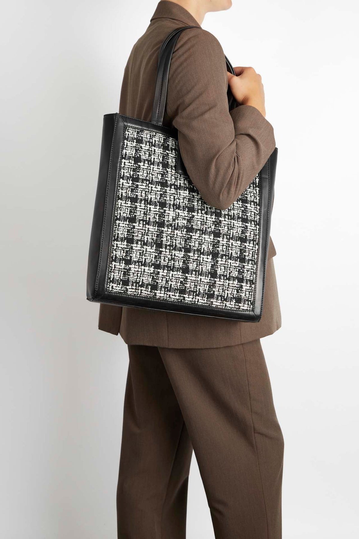 Lola Shopper Tweed Mix - Black W/Black+Offwhite
