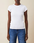 Valeria Rib Tee - Natural White