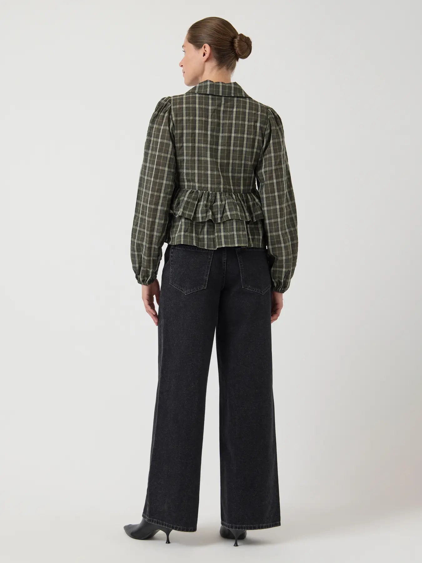 Yascinna Ls Tie Top - Ex - Forest Night Cinna Checks