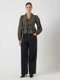 Yascinna Ls Tie Top - Ex - Forest Night Cinna Checks