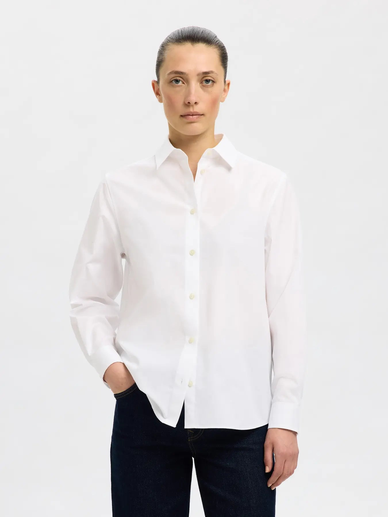 Ester LS Relaxed Shirt - Bright White