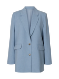 Rita Ls Relaxed Blazer Mel - Dusty Blue Melange
