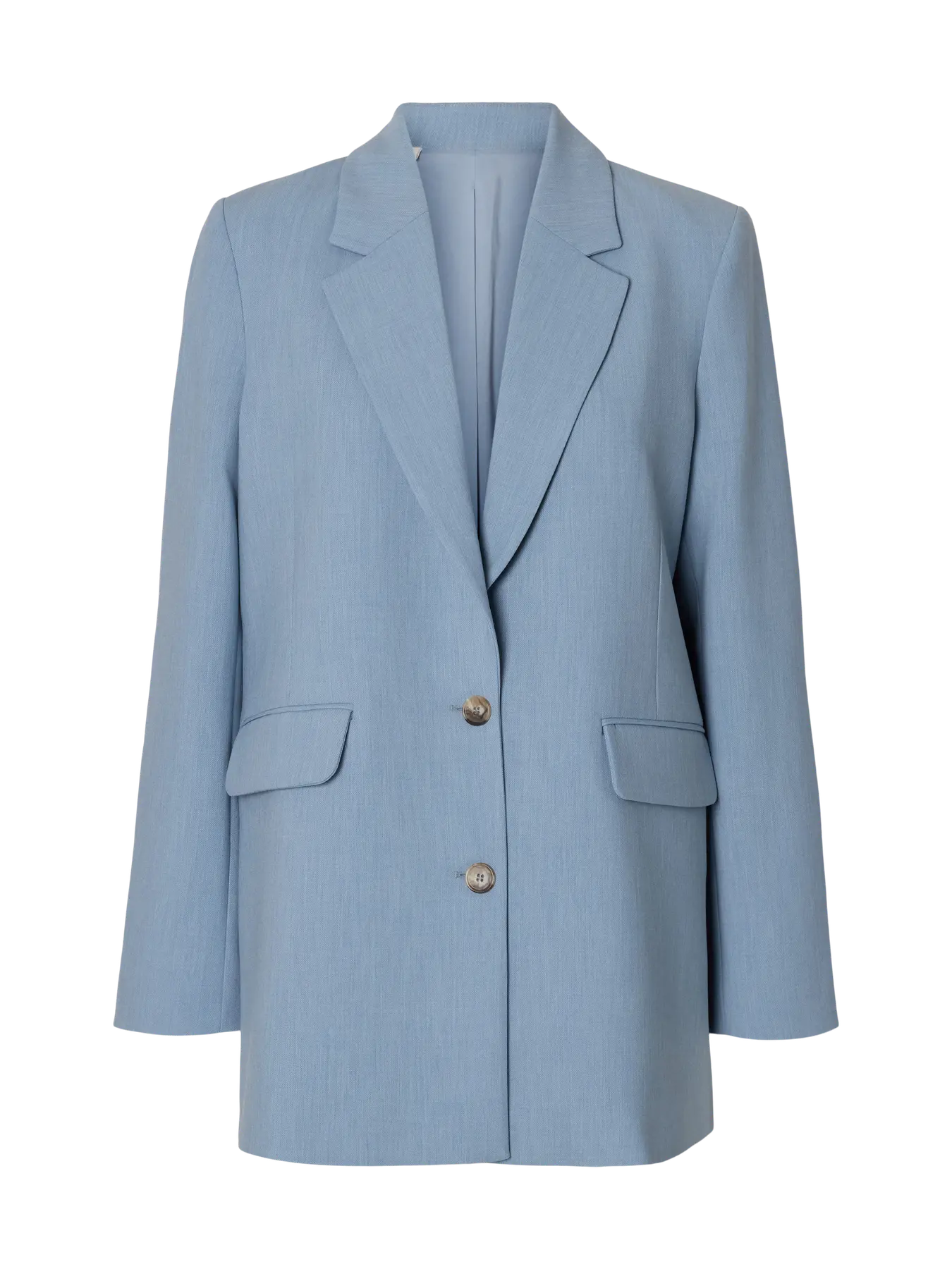 Rita Ls Relaxed Blazer Mel - Dusty Blue Melange