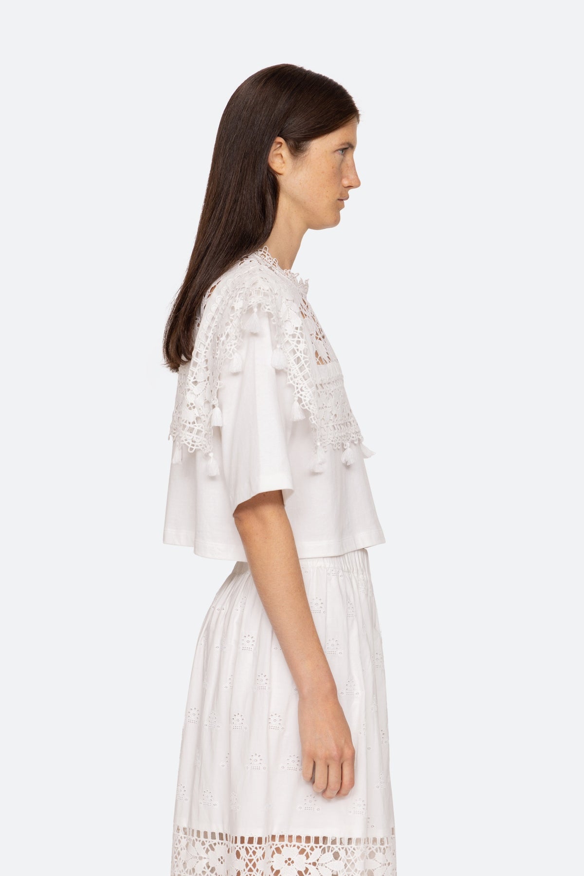 Joah Embroidery T-Shirt - Vit