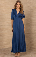 Lovisa Solid Long Dress - Indigo