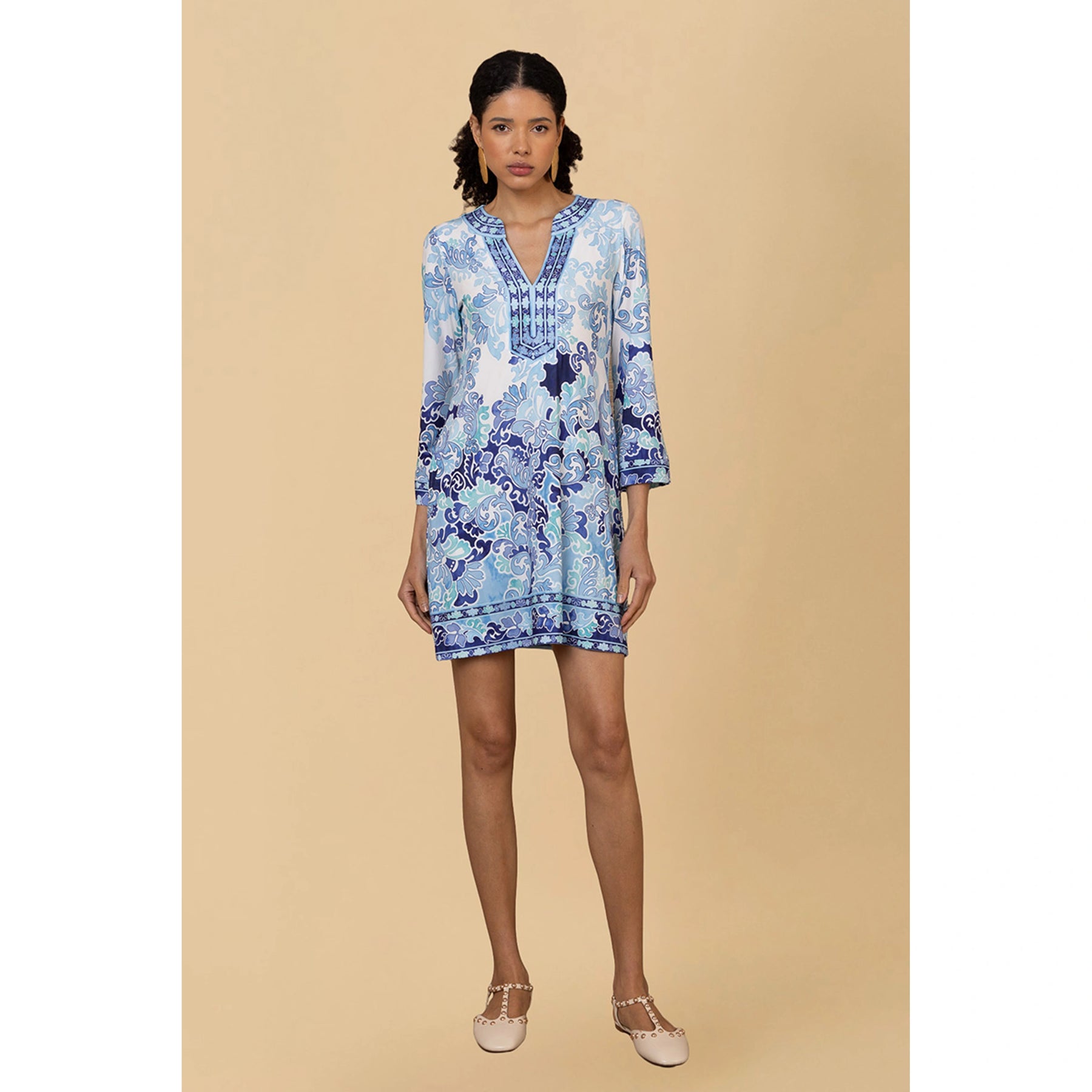 Flannery Dress Hb - Blå