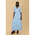 Aulelei Long Dress W Ruffles - Blå