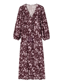 N-Lilith Maxi Dress - Deja Burgundy Print