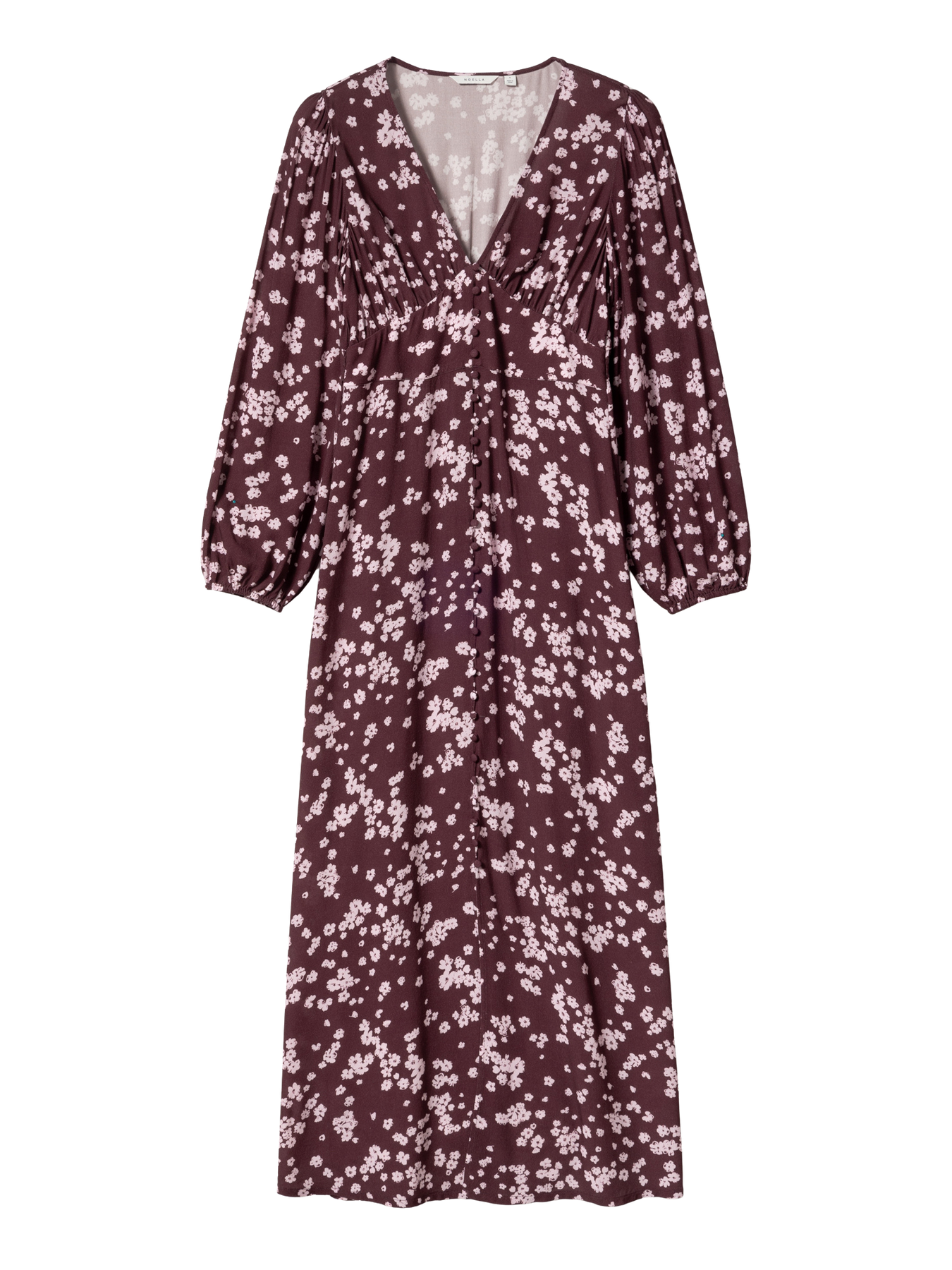 N-Lilith Maxiklänning - Deja Burgundy Print