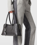 Ryder Ostrich Shoulder Bag - Slate