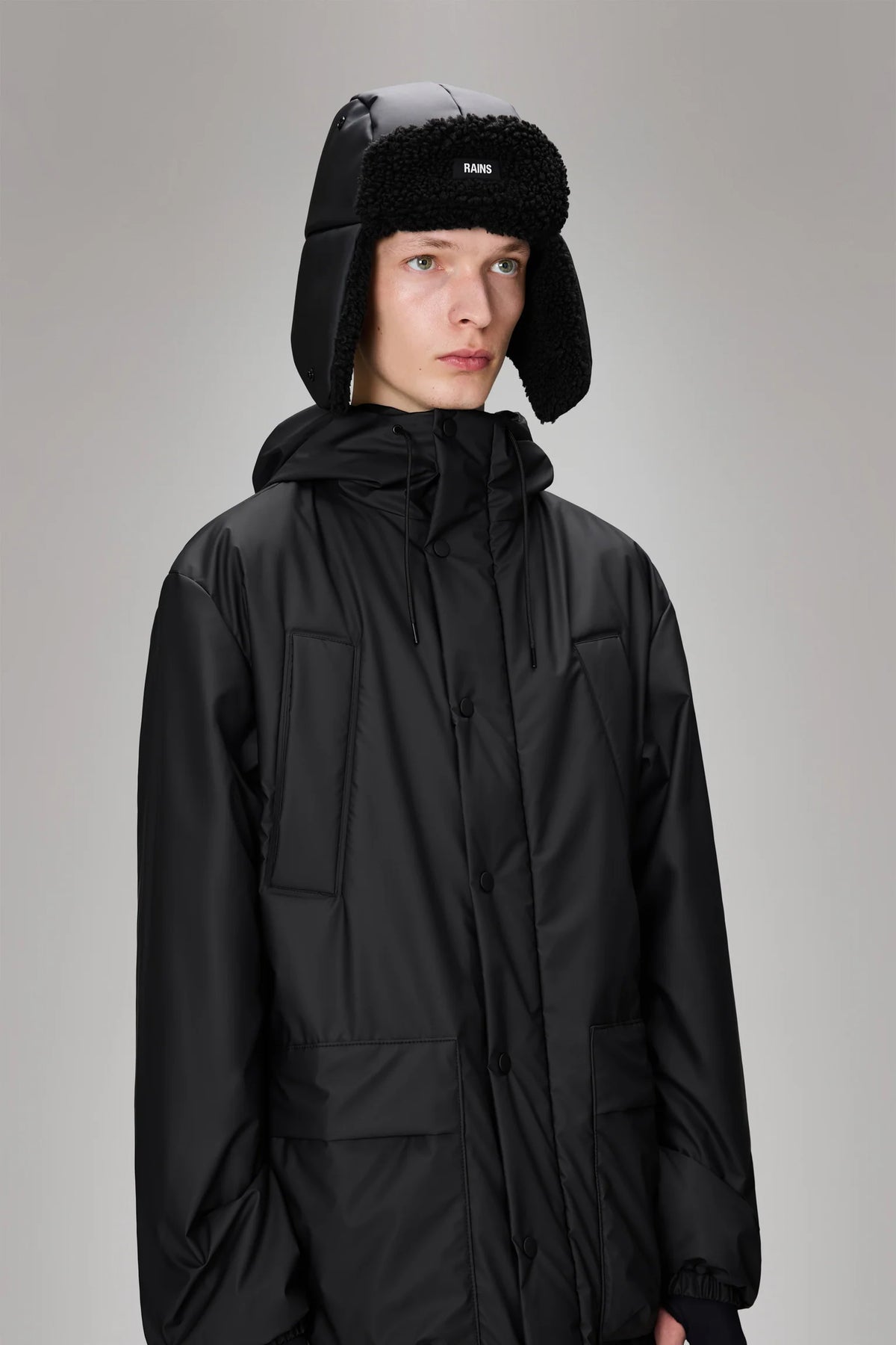 Fleece Trapper Hat W2T3 - Svart