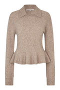 Selana Knit Collar - Camel Melange