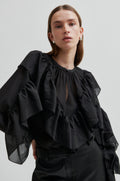 Fria Frill Blus - Svart