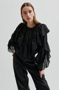 Fria Frill Blus - Svart