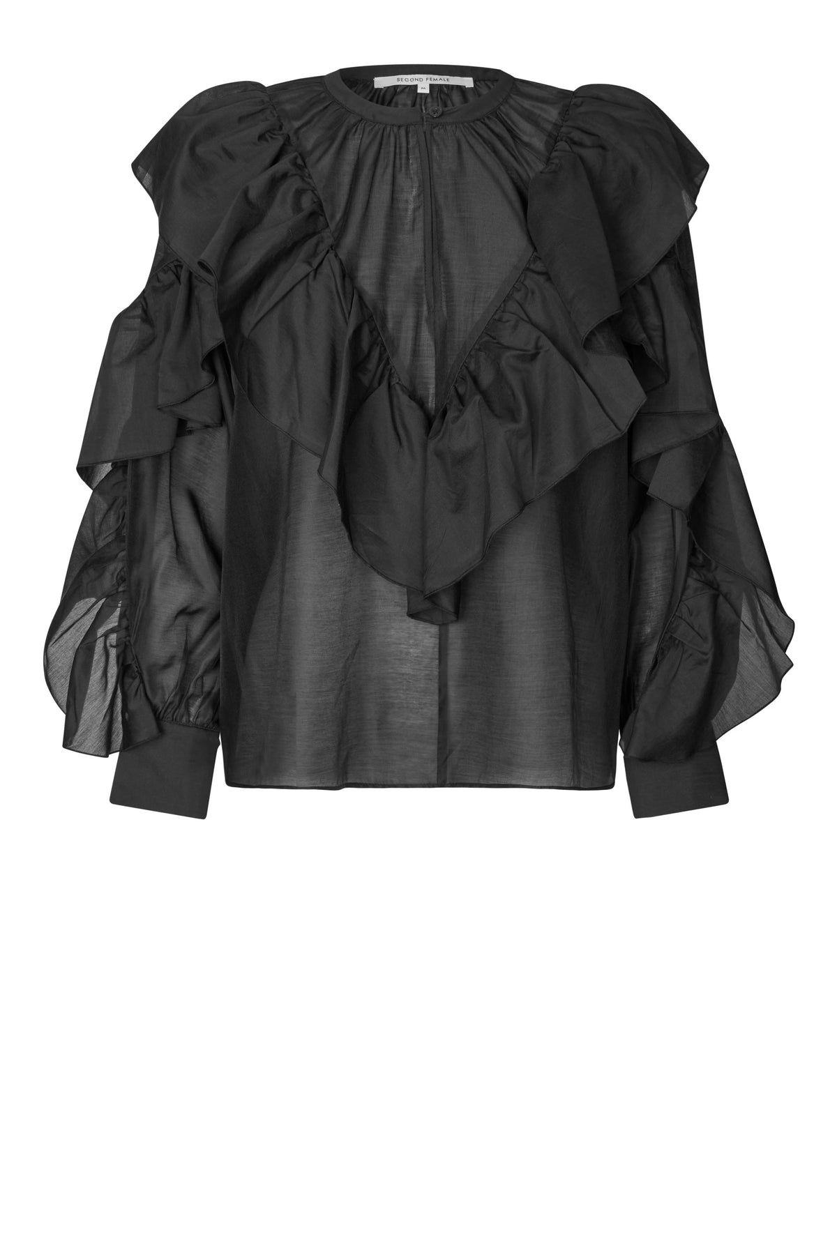 Fria Frill Blus - Svart
