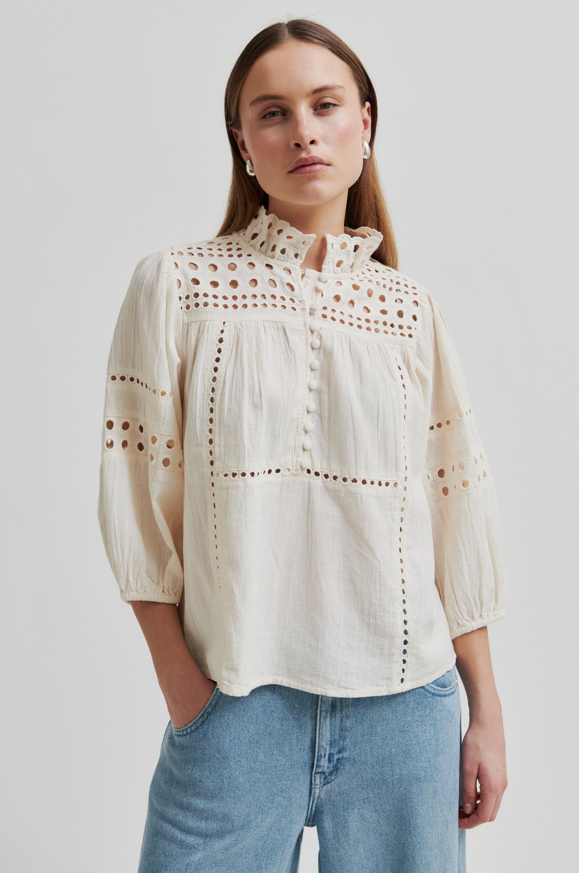 Brunie Blus - Ecru