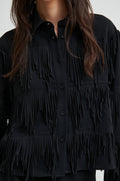 Dancing Cropped Shirt - Black