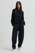 Dancing Cropped Shirt - Black