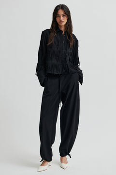 Dancing Cropped Shirt - Black