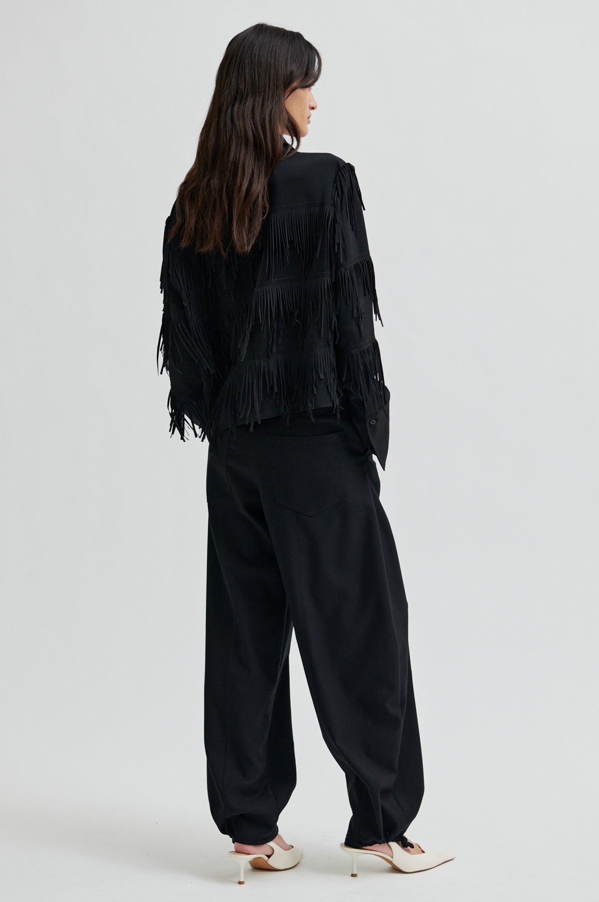 Dancing Cropped Shirt - Black