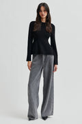 Stinna Knit Peplum - Svart