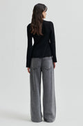 Stinna Knit Peplum - Svart