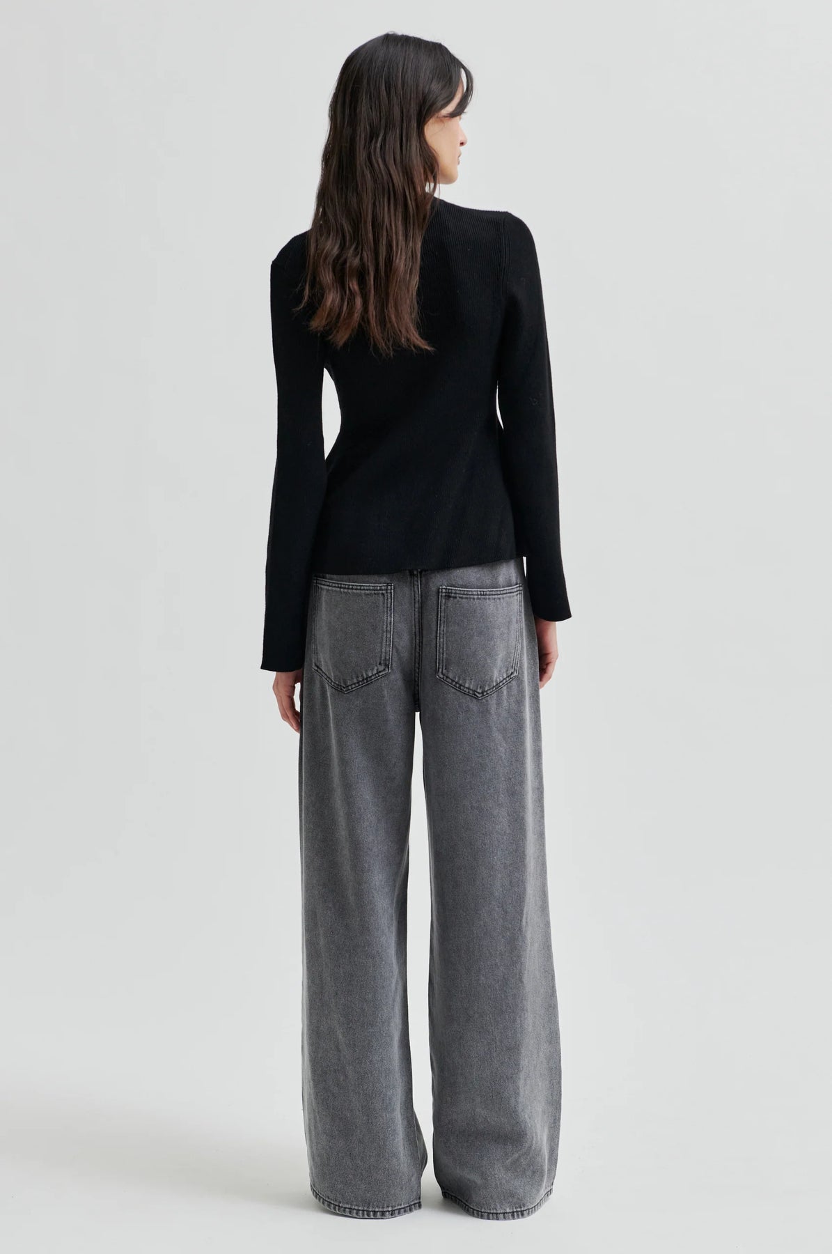 Stinna Knit Peplum - Svart