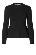Stinna Knit Peplum - Svart
