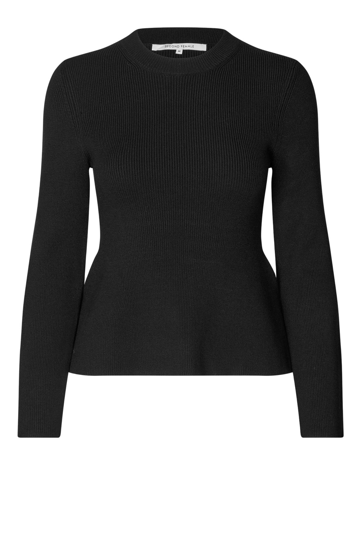 Stinna Knit Peplum - Svart
