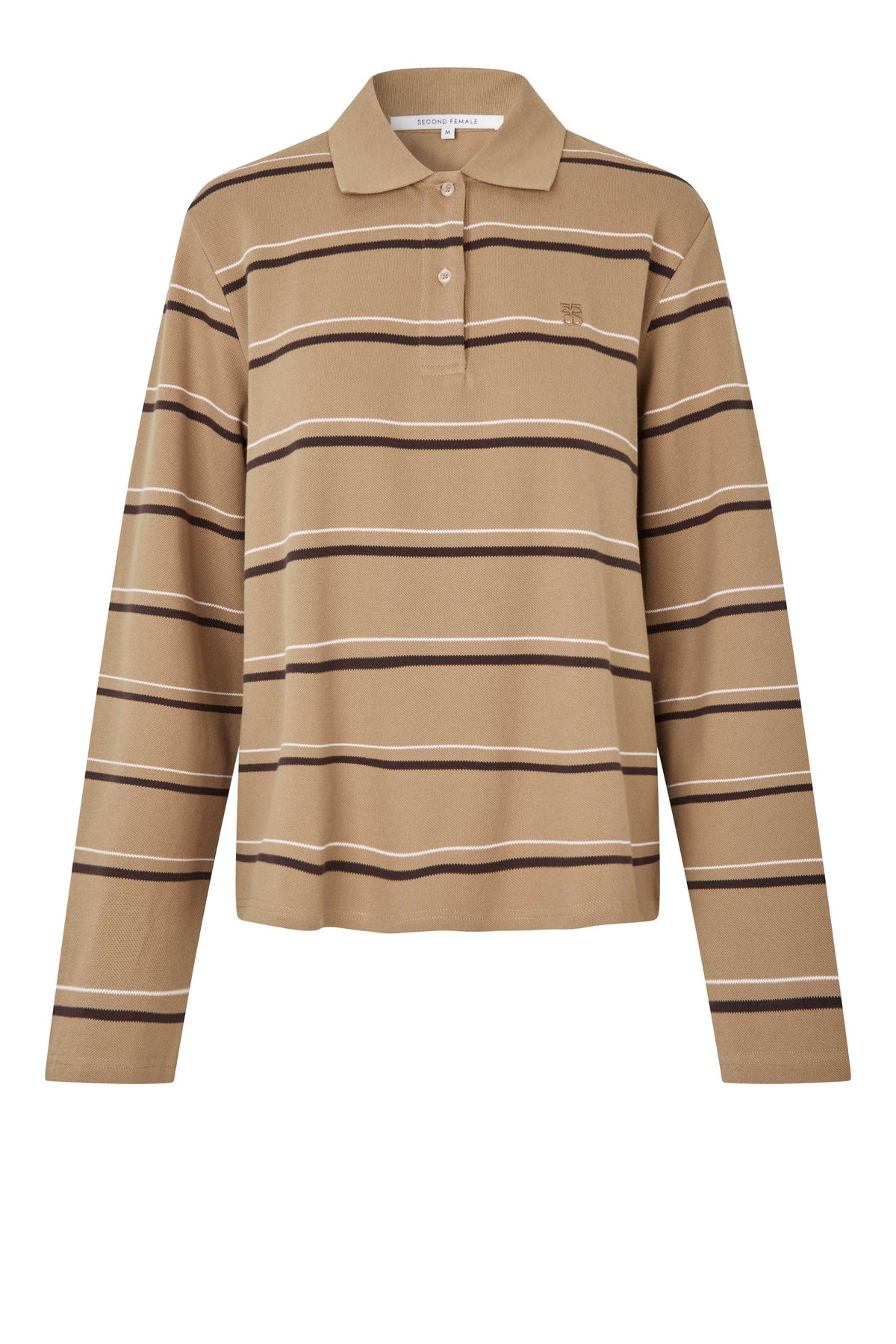 Lovella Striped Polo Tee - Kelp