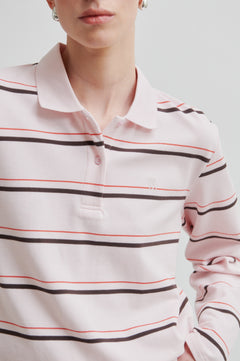 Lovella Striped Polo Tee - Festival Bloom
