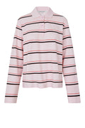 Lovella Striped Polo Tee - Festival Bloom