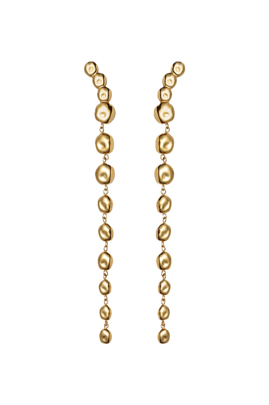The Long Pebble Earrings - Gold