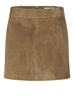 Suellen Mini Suede Skirt - Petrified Oak