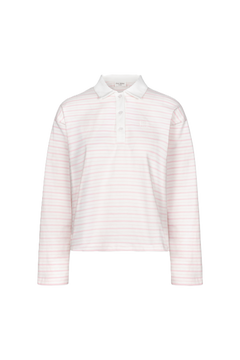 Elmer Polo Shirt - Light Pink Stripe