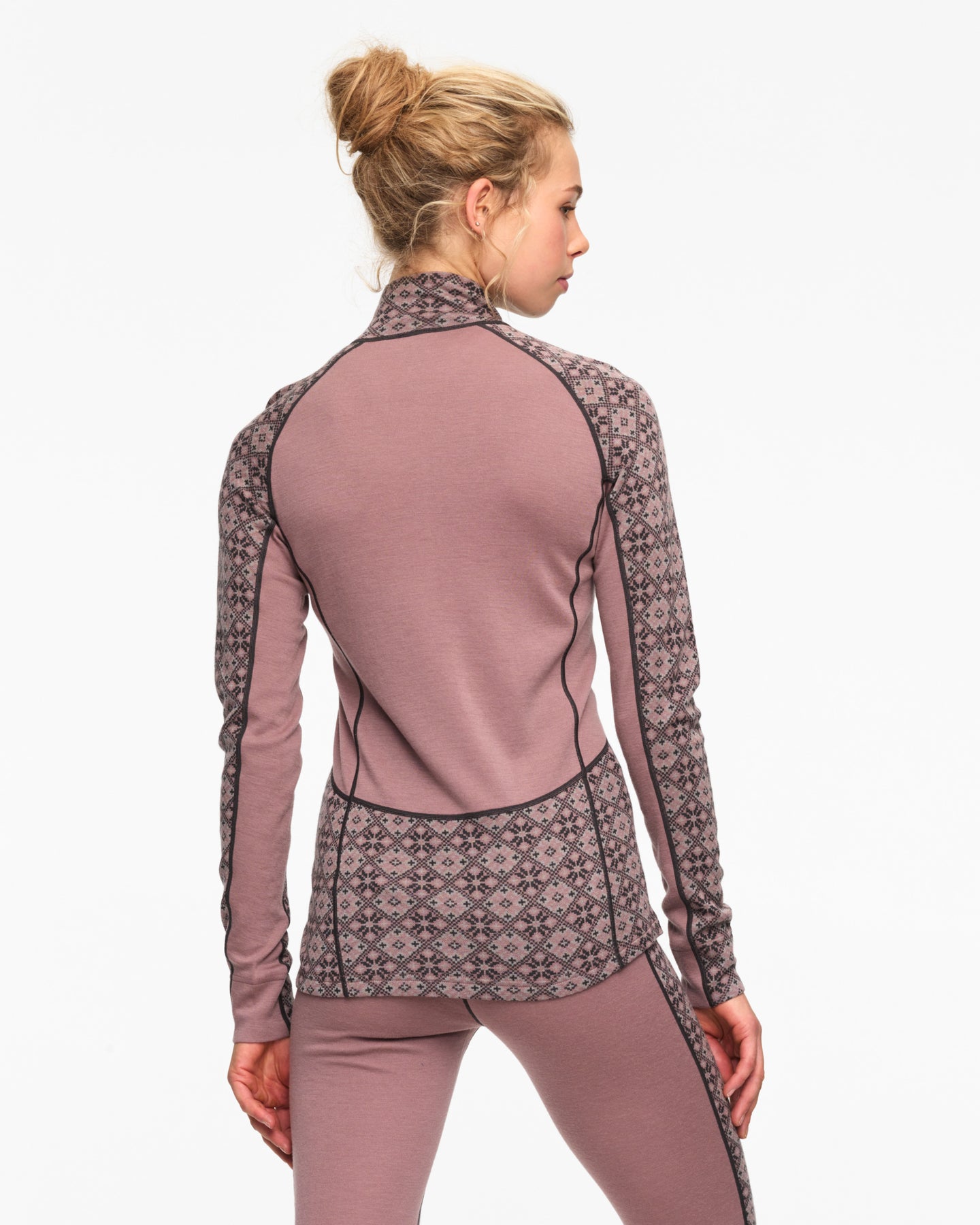 Rose Light Half Zip - Dusty Dark Pink