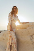 Paloma Dress - Peachy Rose Print