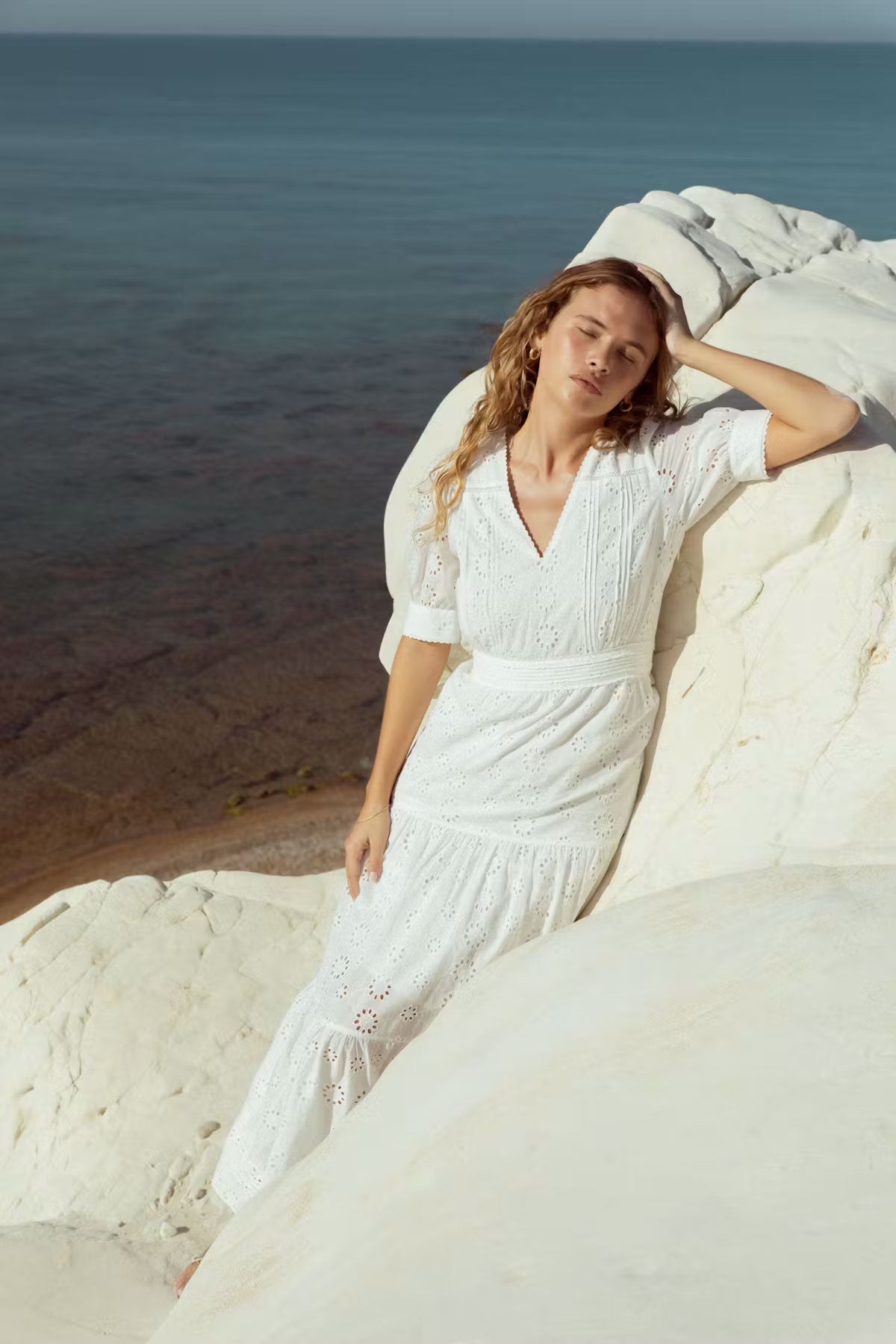 Delia Dress - White