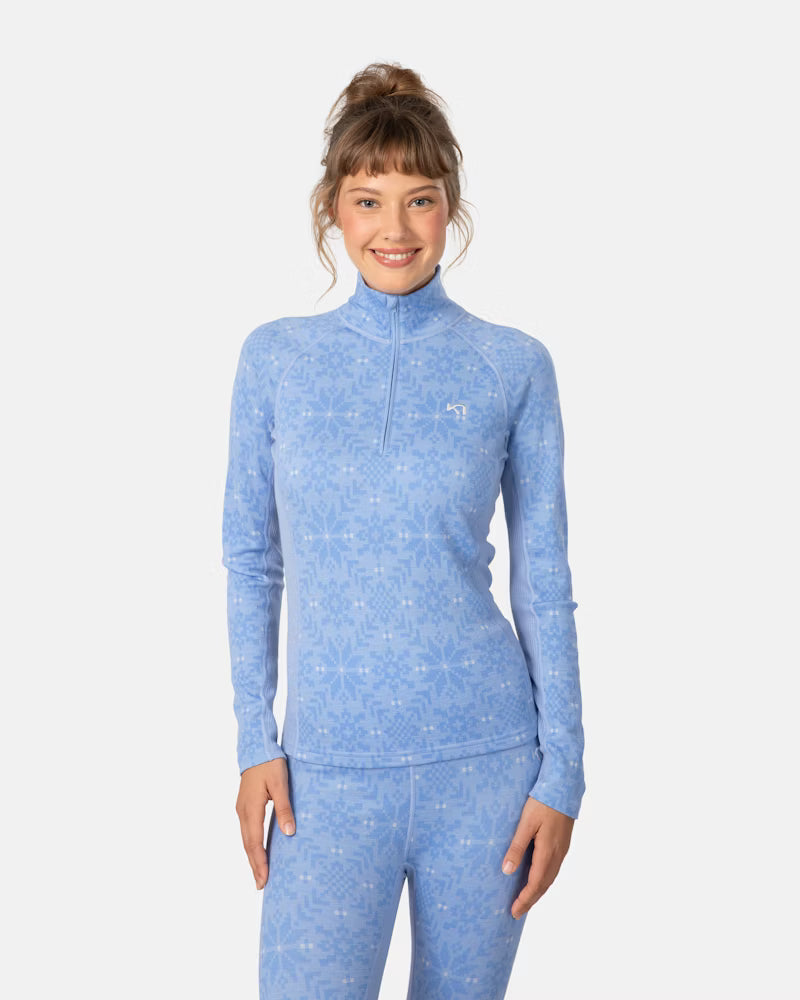 Edith Half Zip - Pastelljusblå